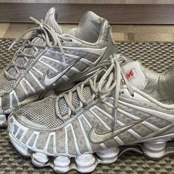 Nike Shoes - Nike shox tl "white metallic silver"